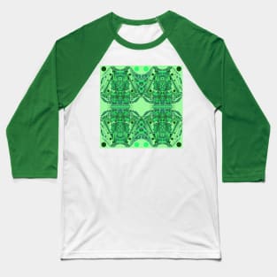 Green oaxacan alien ecopop Baseball T-Shirt